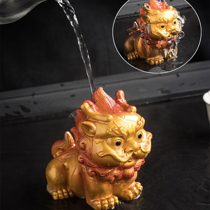 Buddha Stones Zmieniające Kolor Małe PiXiu Żywica Herbata Zwierzę Bogactwo Dom Figurka Dekoracja