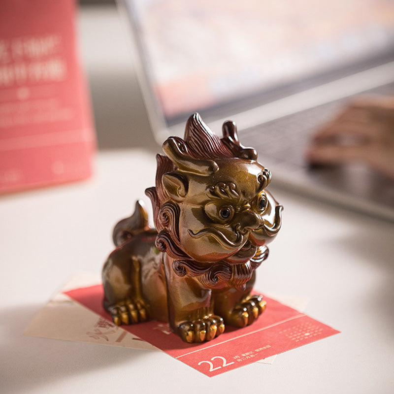 Buddha Stones Zmieniające Kolor Małe PiXiu Żywica Herbata Zwierzę Bogactwo Dom Figurka Dekoracja