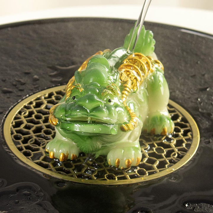 Buddha Stones Zmieniające Kolor Małe Monety Miedziane PiXiu Żywica Herbata Zwierzę Bogactwo Dom Figurka Dekoracja