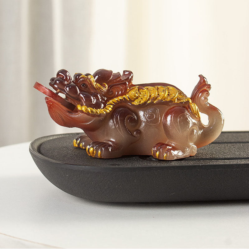 Buddha Stones Zmieniające Kolor Małe Monety Miedziane PiXiu Żywica Herbata Zwierzę Bogactwo Dom Figurka Dekoracja