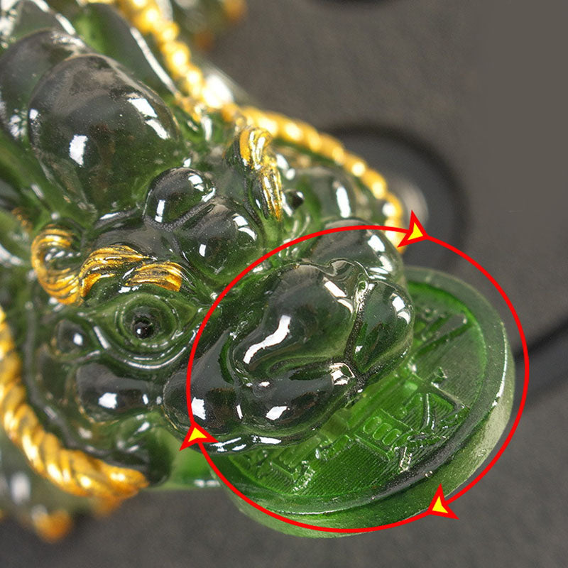 Buddha Stones Zmieniające Kolor Małe Monety Miedziane PiXiu Żywica Herbata Zwierzę Bogactwo Dom Figurka Dekoracja