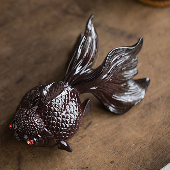 Buddha Stones Zmieniające Kolor Ryby Koi Żywica Herbata Zwierzę Domowe Bogactwo Figurka Dekoracja