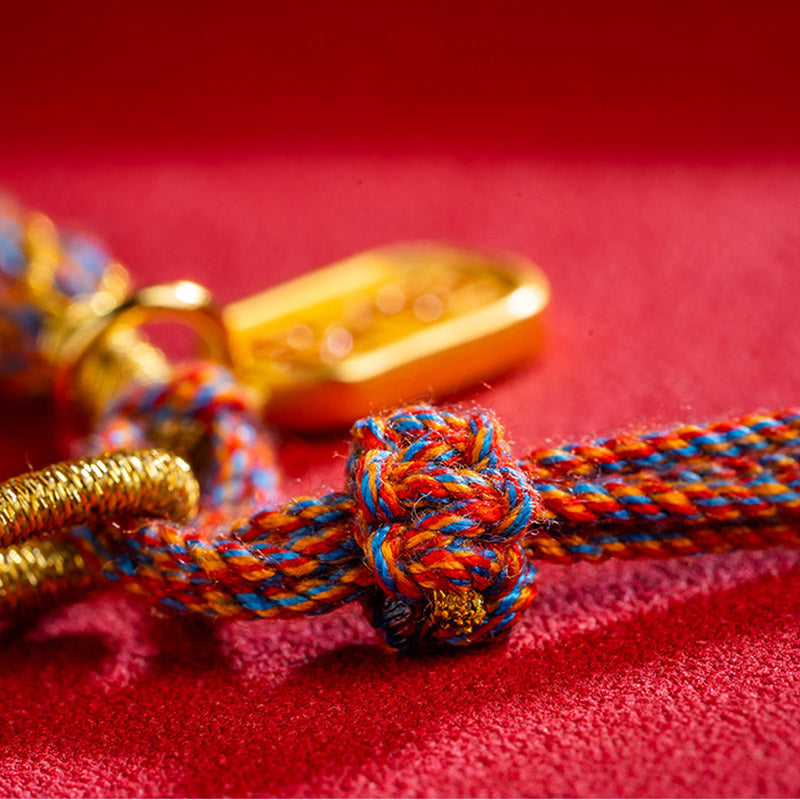 Buddha Stones ręcznie robione wielokolorowe tybetańskie Om Mani Padme Hum Ruyi pomyślna bransoletka pleciona