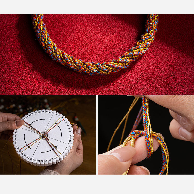 Buddha Stones ręcznie robione wielokolorowe tybetańskie Om Mani Padme Hum Ruyi pomyślna bransoletka pleciona