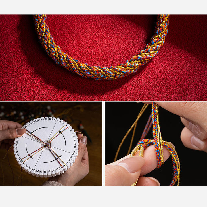 Buddha Stones ręcznie robione wielokolorowe tybetańskie Om Mani Padme Hum Ruyi pomyślna bransoletka pleciona