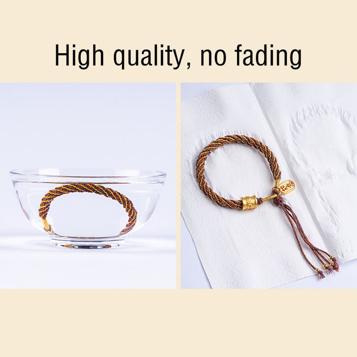 Buddha Stones ręcznie robione wielokolorowe tybetańskie Om Mani Padme Hum Ruyi pomyślna bransoletka pleciona