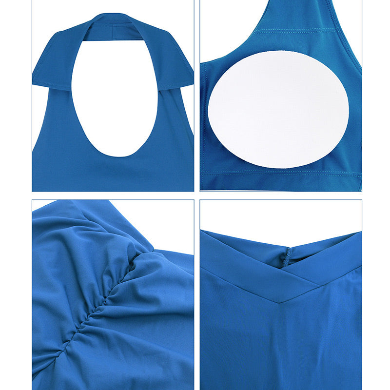 Buddha Stones 2 szt. trening bez rękawów top z odkrytym plecami spodenki rozkloszowane spodnie sportowy fitness joga strój zestaw - image 4