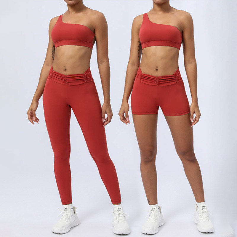 Buddha Stones 2 szt. bez pleców asymetryczny projekt top biustonosz spodenki legginsy spodnie fitness joga strój zestaw - image 8