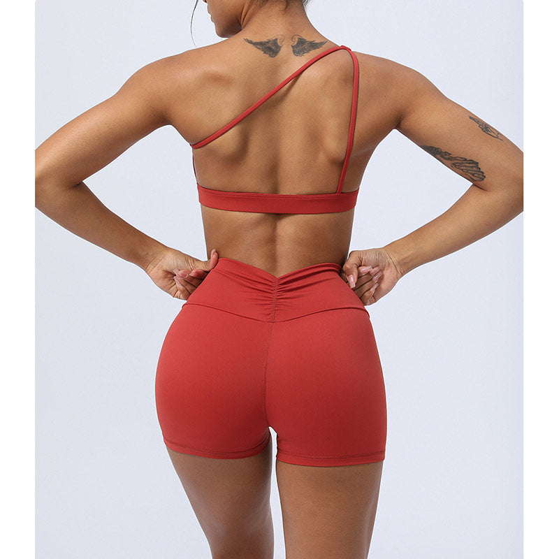 Buddha Stones 2 szt. bez pleców asymetryczny projekt top biustonosz spodenki legginsy spodnie fitness joga strój zestaw - image 10