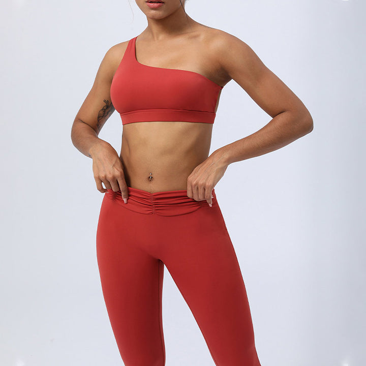 Buddha Stones 2 szt. bez pleców asymetryczny projekt top biustonosz spodenki legginsy spodnie fitness joga strój zestaw - image 13