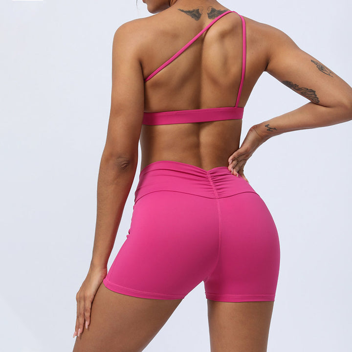 Buddha Stones 2 szt. bez pleców asymetryczny projekt top biustonosz spodenki legginsy spodnie fitness joga strój zestaw - image 19