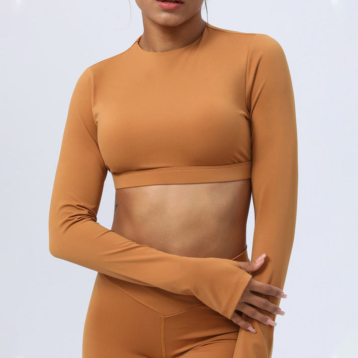 Buddha Stones 2 szt. Długi rękaw, top bez pleców, biustonosz, legginsy, spodnie, strój do fitnessu i jogi