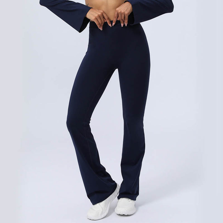 Buddha Stones Długi rękaw Biustonosz z odkrytymi plecami i ramiączkami Spodnie rozszerzane Fitness Joga Strój - image 29