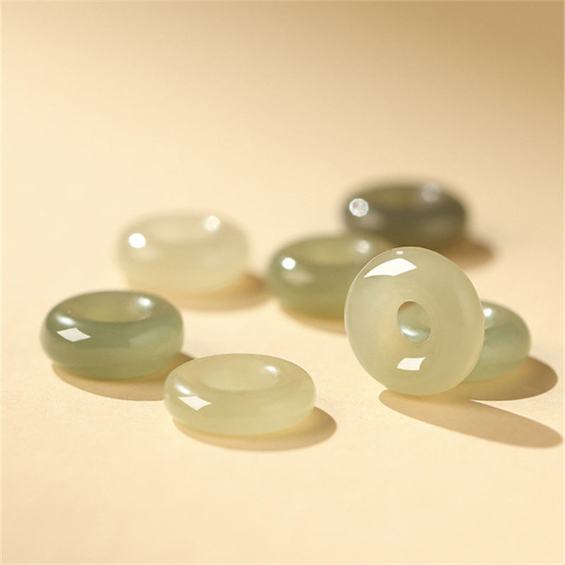 Bransoletka z Buddha Stones 925 ze srebra próby 925 z rybą Koi Hetian Jade Peace Buckle Luck