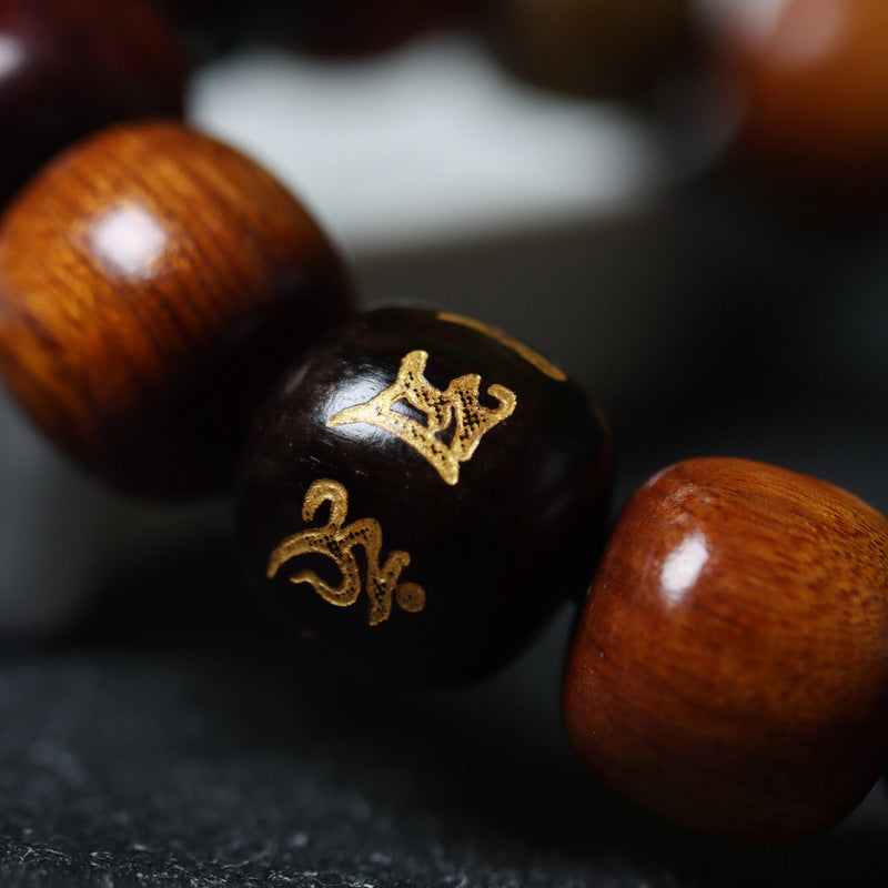Buddha Stones Tybet Różnorodne Drewno Om Mani Padme Hum Bransoletka Czystości