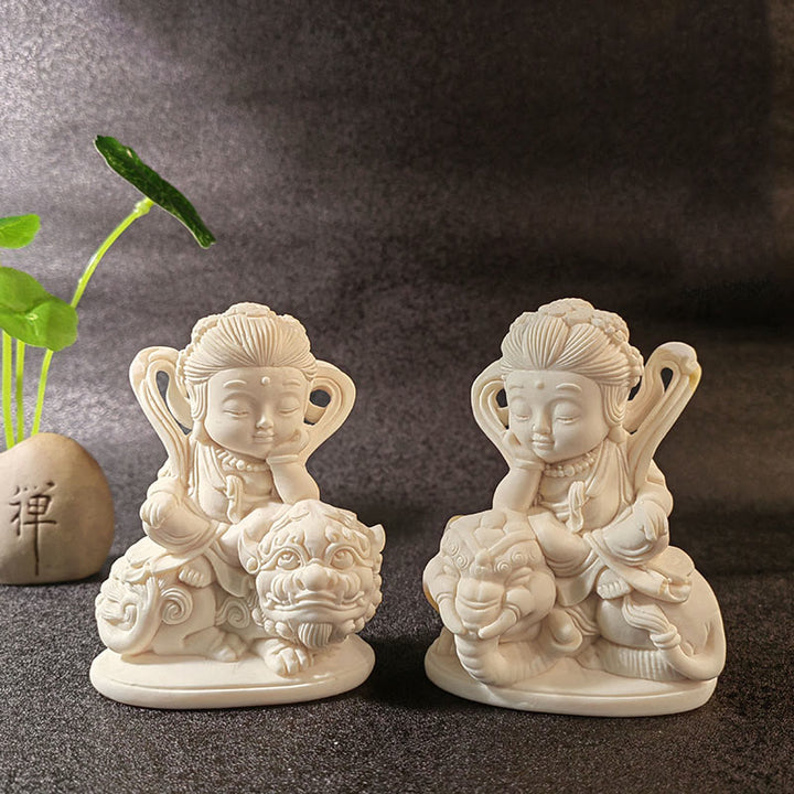 Buddha Stones Mini kość słoniowa owoce Tathagata budda lotos Kwan Yin Avalokitesvara Manjusri Samantabhadra spokój dekoracja biurka