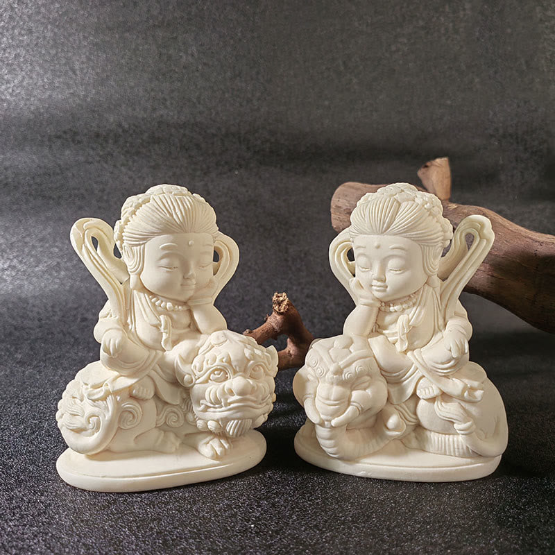 Buddha Stones Mini kość słoniowa owoce Tathagata budda lotos Kwan Yin Avalokitesvara Manjusri Samantabhadra spokój dekoracja biurka