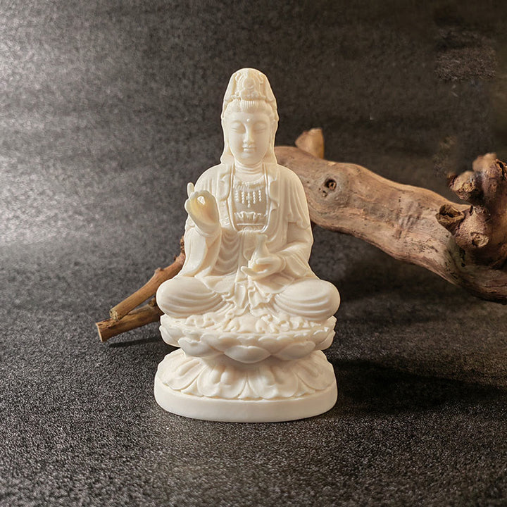 Buddha Stones Mini kość słoniowa owoce Tathagata budda lotos Kwan Yin Avalokitesvara Manjusri Samantabhadra spokój dekoracja biurka
