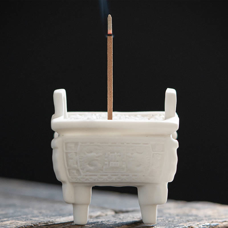 Buddha Stones , Dobrobyt Smoka, Podwójne Uszy Lwa, Wzór Uzdrawiający, Ceramiczny Kadzielnica Dekoracja