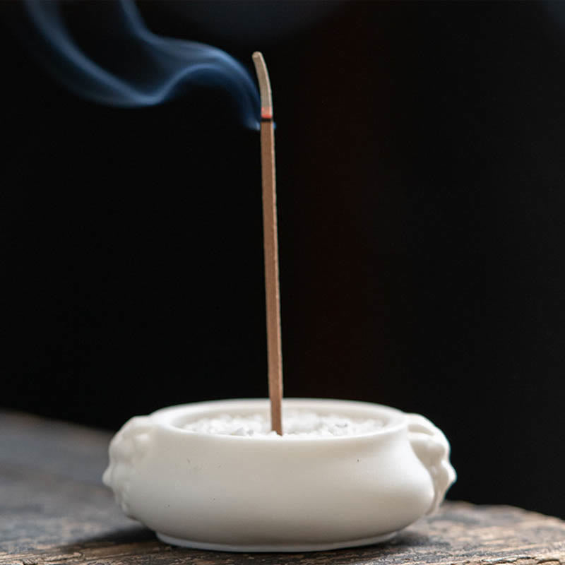 Buddha Stones , Dobrobyt Smoka, Podwójne Uszy Lwa, Wzór Uzdrawiający, Ceramiczny Kadzielnica Dekoracja