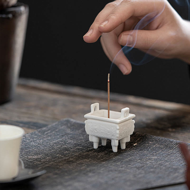 Buddha Stones , Dobrobyt Smoka, Podwójne Uszy Lwa, Wzór Uzdrawiający, Ceramiczny Kadzielnica Dekoracja