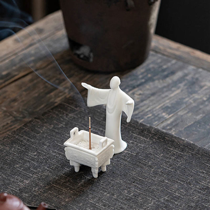 Buddha Stones , Dobrobyt Smoka, Podwójne Uszy Lwa, Wzór Uzdrawiający, Ceramiczny Kadzielnica Dekoracja