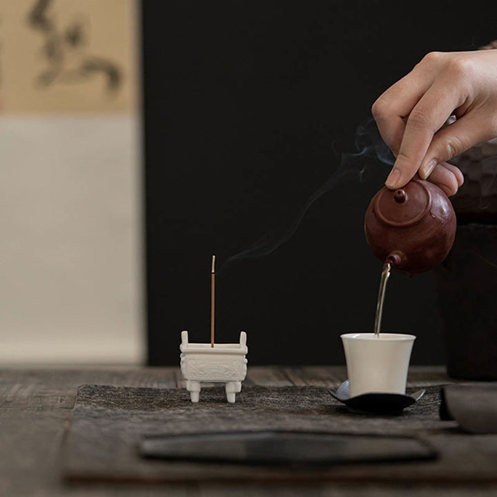 Buddha Stones , Dobrobyt Smoka, Podwójne Uszy Lwa, Wzór Uzdrawiający, Ceramiczny Kadzielnica Dekoracja