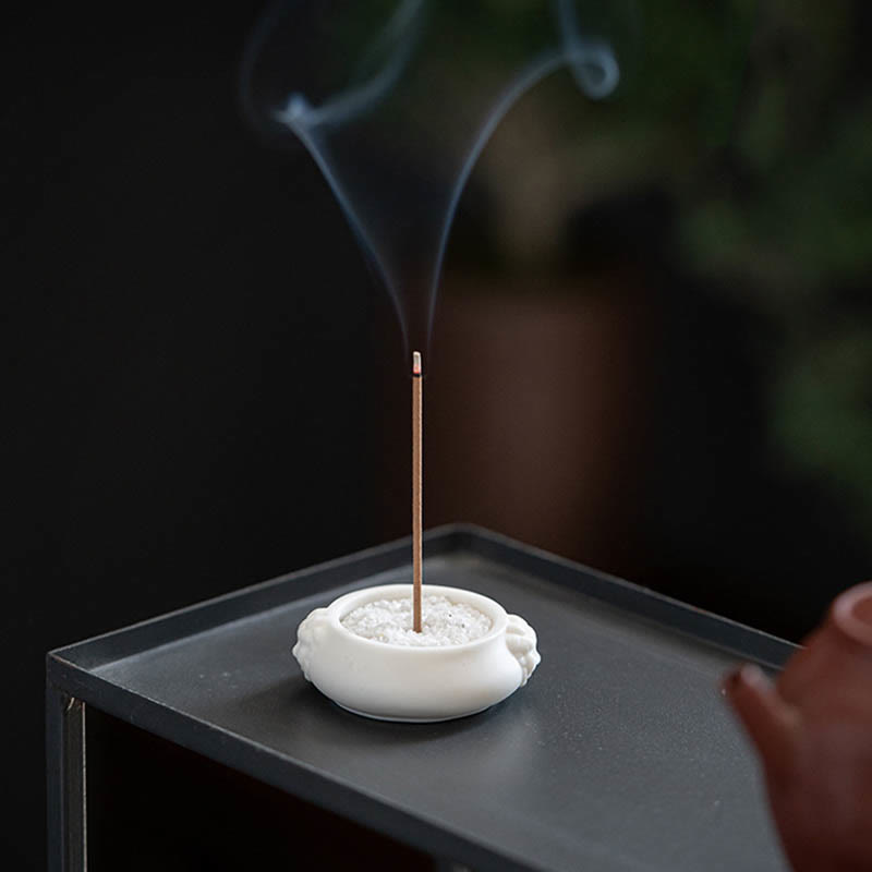 Buddha Stones , Dobrobyt Smoka, Podwójne Uszy Lwa, Wzór Uzdrawiający, Ceramiczny Kadzielnica Dekoracja