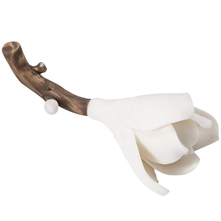 Buddha Stones Gardenia Kwiat Wzór Ceramiczny Uzdrawiający Kadzielnica Dekoracja