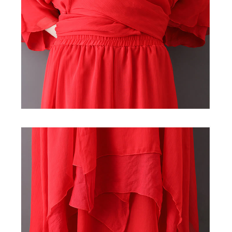 Buddha Stones Sukienka Tunika z Dekoltem w Serek Szerokie Spodnie Medytacja Zen Praktyka Taniec Ubrania - image 18