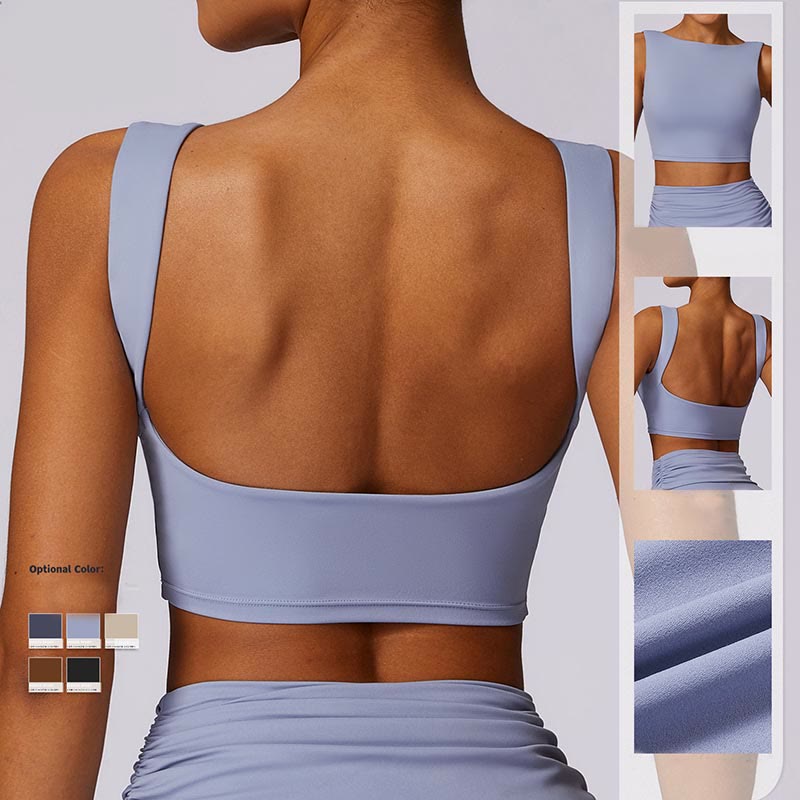 Buddha Stones Bez rękawów Bez pleców Pasek Tank Top Biustonosz Rozkloszowane Spodnie Sport Fitness Joga - image 9