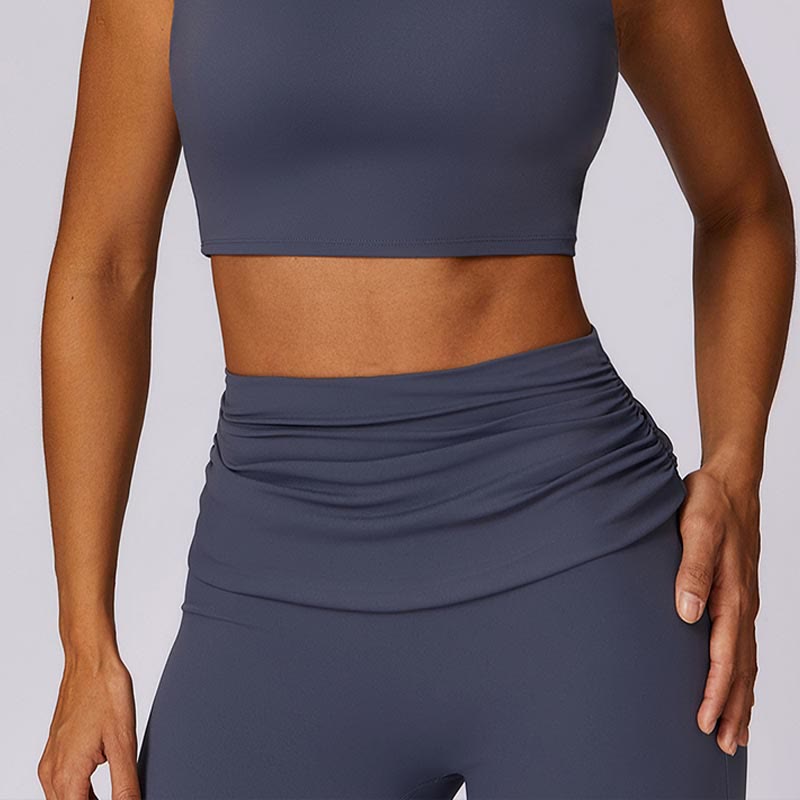 Buddha Stones Bez rękawów Bez pleców Pasek Tank Top Biustonosz Rozkloszowane Spodnie Sport Fitness Joga - image 42