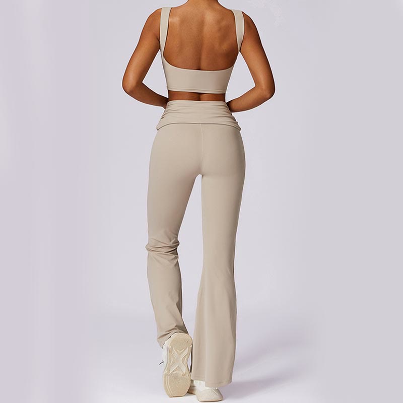 Buddha Stones Bez rękawów Bez pleców Pasek Tank Top Biustonosz Rozkloszowane Spodnie Sport Fitness Joga - image 63