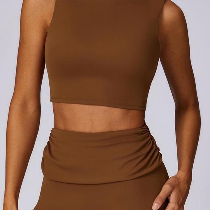 Buddha Stones Bez rękawów Bez pleców Pasek Tank Top Biustonosz Rozkloszowane Spodnie Sport Fitness Joga - image 66