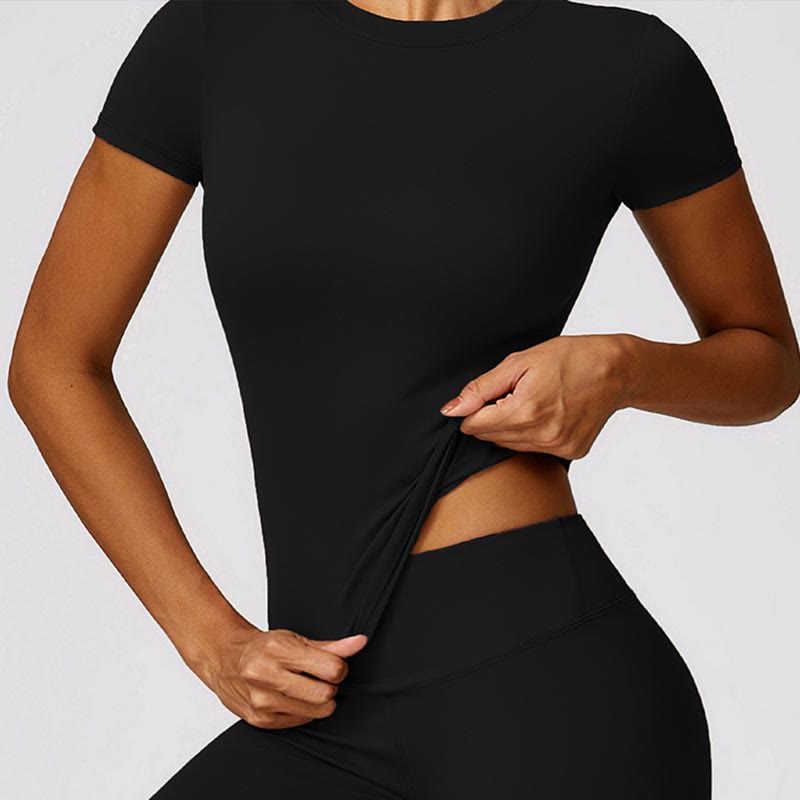 Buddha Stones Damskie Krótki Rękaw T-shirt Top Wysoki Stan Legginsy Spodnie Do Sportu Joga - image 1