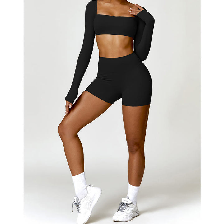 Buddha Stones Sportowy biustonosz do jogi bez pleców z krótkim rękawem - image 7