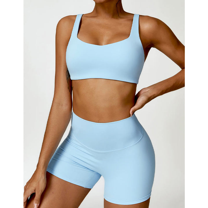 Buddha Stones Sportowy biustonosz do jogi bez pleców z krótkim rękawem - image 13