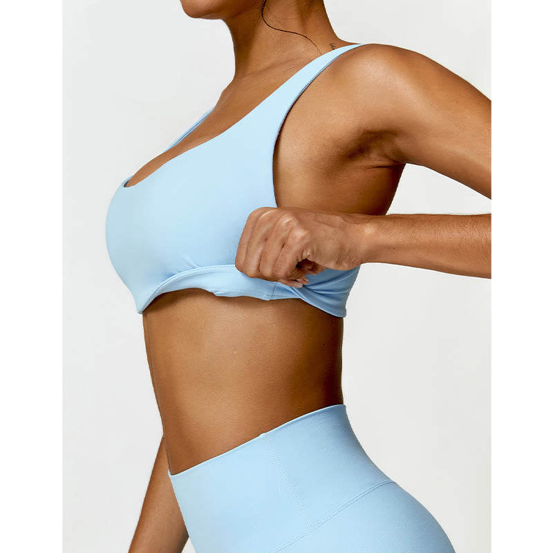 Buddha Stones Sportowy biustonosz do jogi bez pleców z krótkim rękawem - image 15