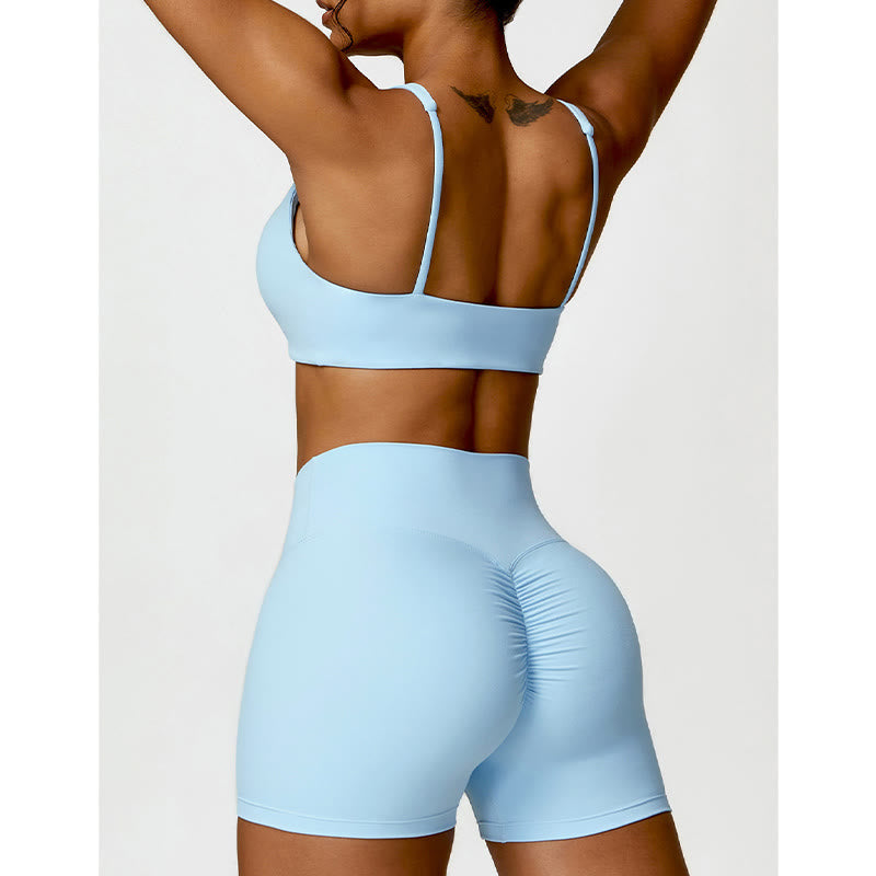 Buddha Stones Sportowy biustonosz do jogi bez pleców z krótkim rękawem - image 16