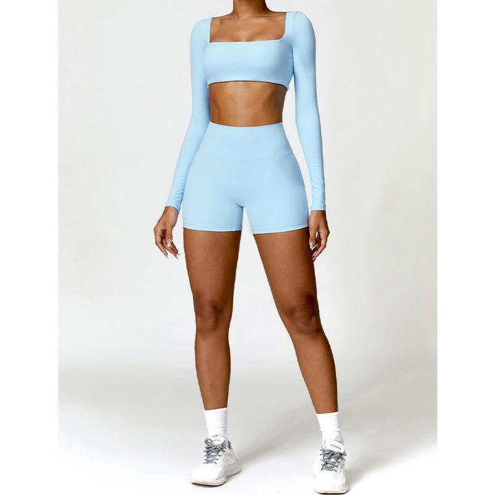 Buddha Stones Sportowy biustonosz do jogi bez pleców z krótkim rękawem - image 24