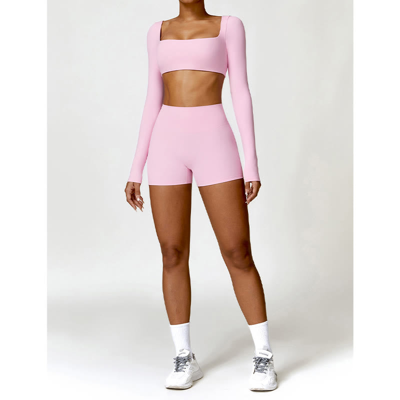 Buddha Stones Sportowy biustonosz do jogi bez pleców z krótkim rękawem - image 47