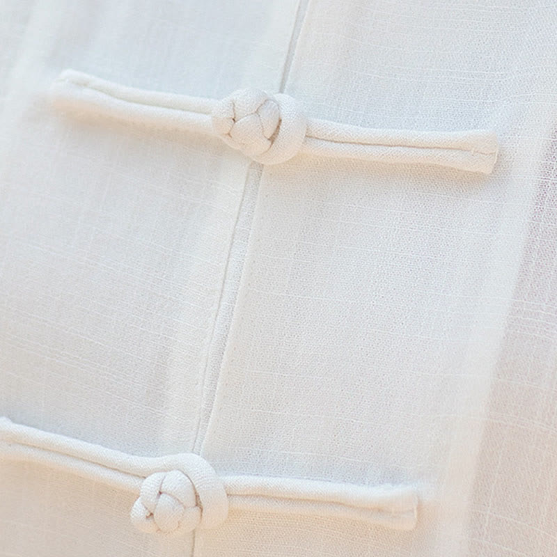 Buddha Stones Jednolity Kolor Żaba-Guzik Medytacja Modlitwa Duchowy Zen Tai Chi Qigong Praktyka Unisex Zestaw Ubrań