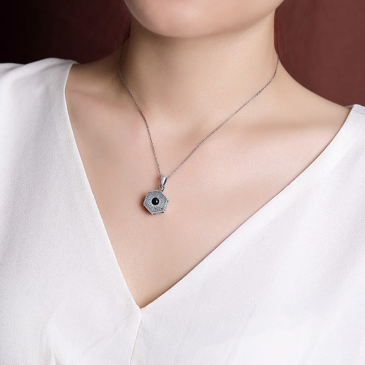 Buddha Stones 990 Srebro Tybetańskie Om Mani Padme Hum Lotus Love Projection Naszyjnik Wisiorek - image 7