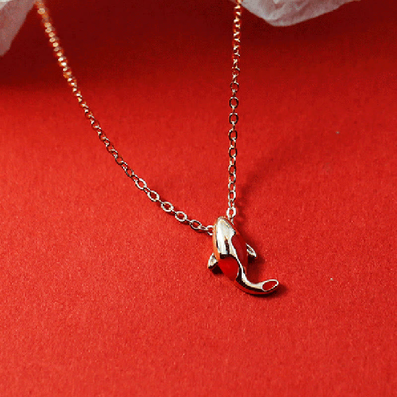 Buddha Stones Miedziany Naszyjnik Bogactwo Ryb Koi Wisiorek Czerwona Lina Bransoletka Kolczyki Zestaw