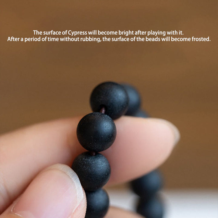 Buddha Stones Tybetańskie Dwuwarstwowa Cyprysowa Bransoletka Uzdrawiająca Bodhi Lotus