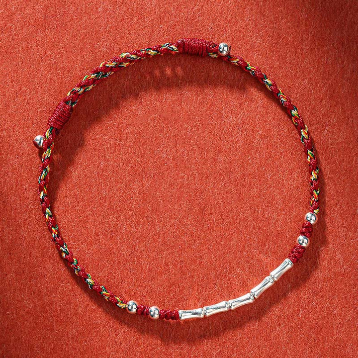 Buddha Stones Tybet Ręcznie robiona wielokolorowa bambusowa bransoletka ochronna pleciona ze sznurka