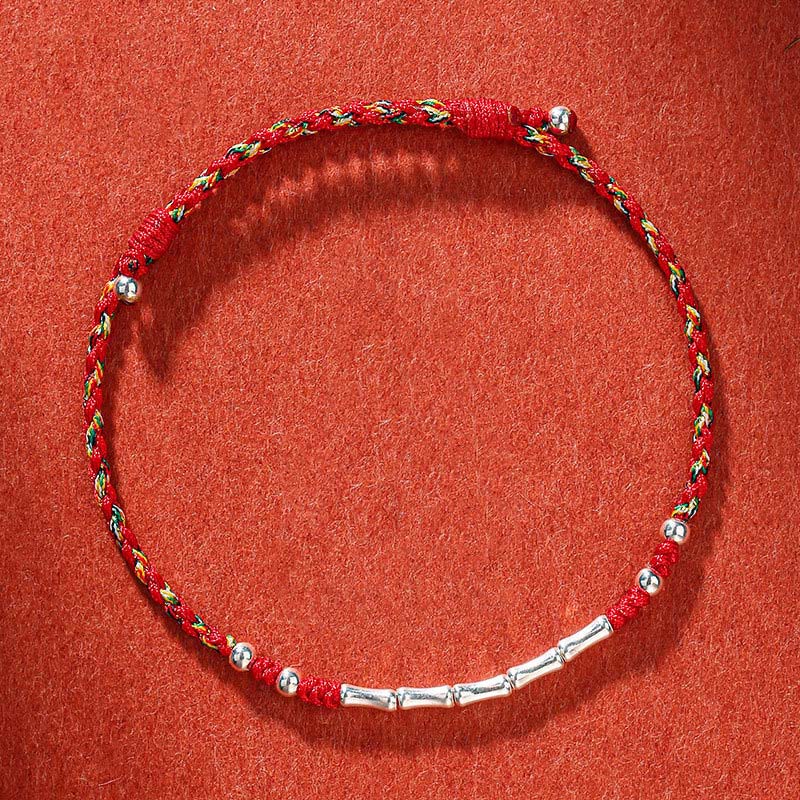 Buddha Stones Tybet Ręcznie robiona wielokolorowa bambusowa bransoletka ochronna pleciona ze sznurka