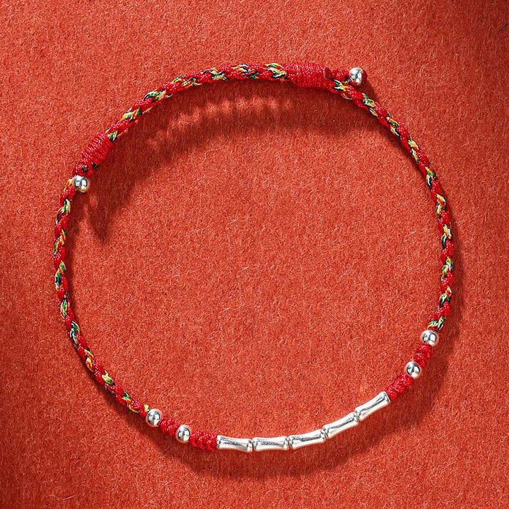 Buddha Stones Tybet Ręcznie robiona wielokolorowa bambusowa bransoletka ochronna pleciona ze sznurka