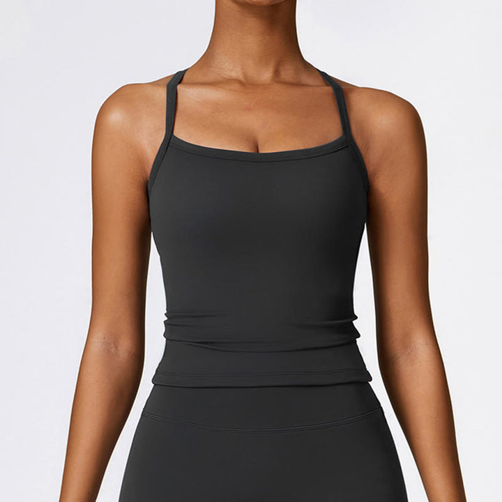 Buddha Stones Jednolity Kolor Krótki Top z Wysokim Stanem Szorty Sportowe Fitness Siłownia Joga Stroje - image 19