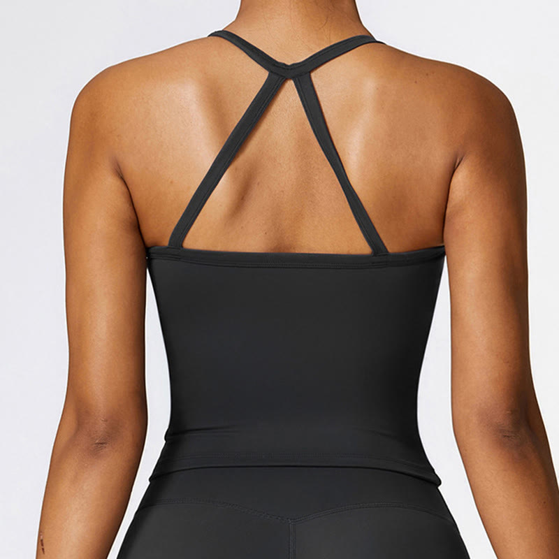 Buddha Stones Jednolity Kolor Krótki Top z Wysokim Stanem Szorty Sportowe Fitness Siłownia Joga Stroje - image 16